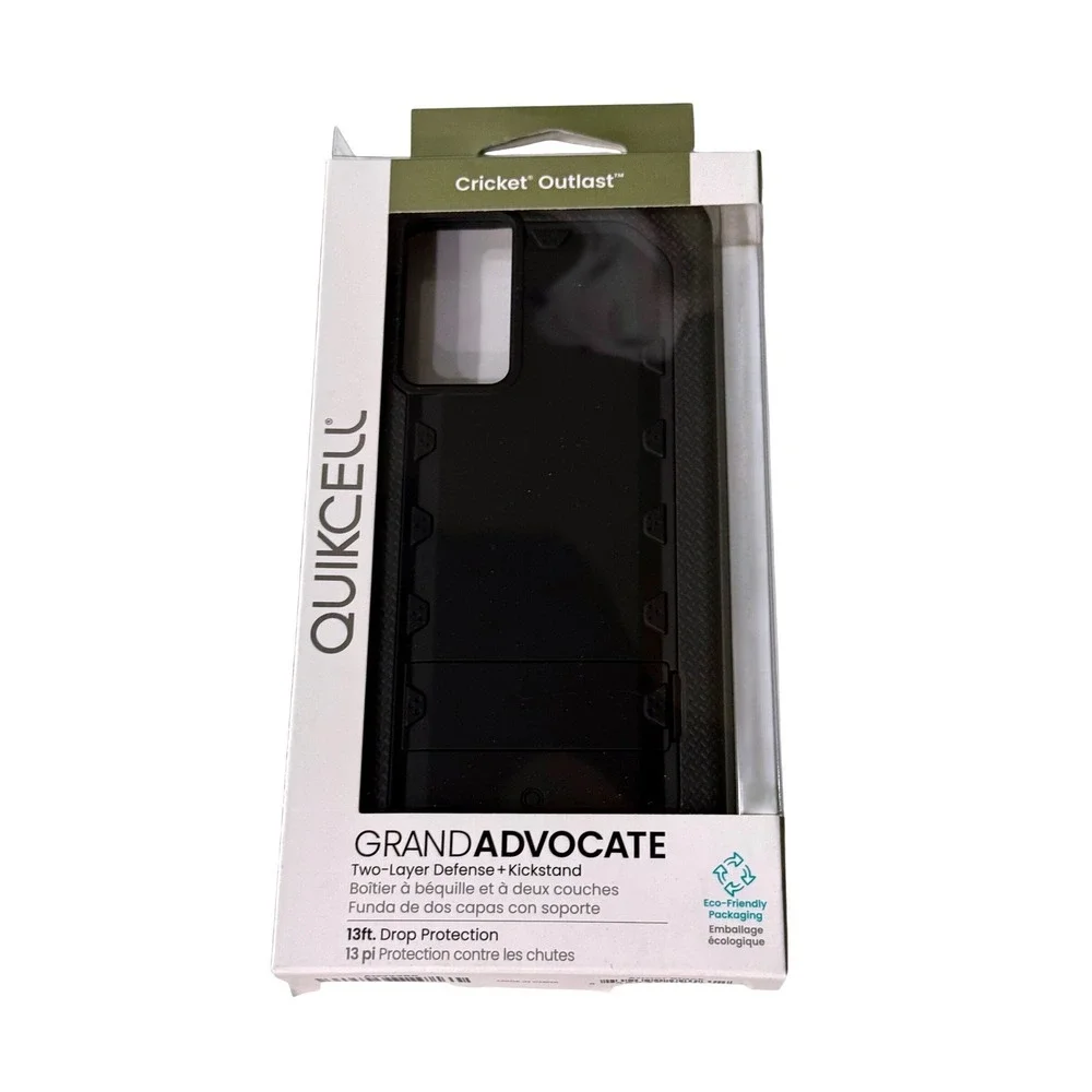 Quikcell Grand Advocate Cricket Outlast CaseBlack Kickstand 13ft Drop Protection